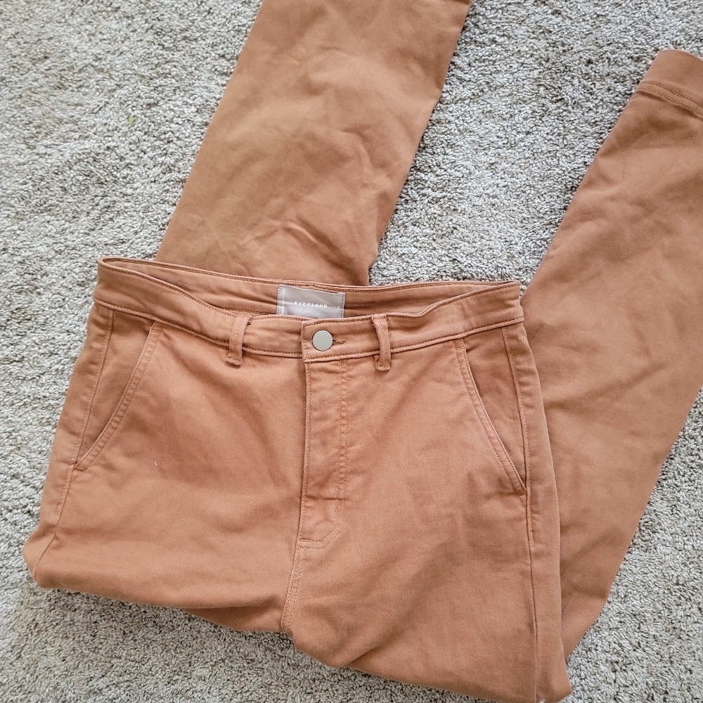 Everlane straight fit pants, size 8, camel